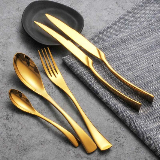 Maya Bestekset - Premium 18/10 Roestvrij Staal - Chef-Gemaakt Kwaliteit-Cutlery Sets-De Bazelaar