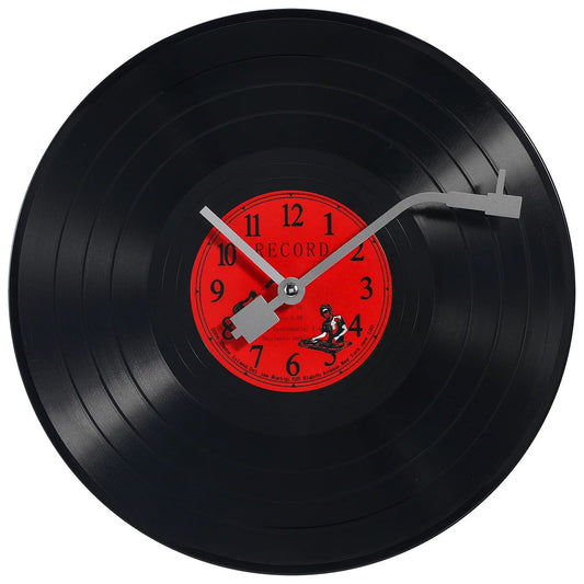 Vintage Vinyl Platen Wandklok - Uniek Decor - Tijdloos Design-Wall Clocks-De Bazelaar