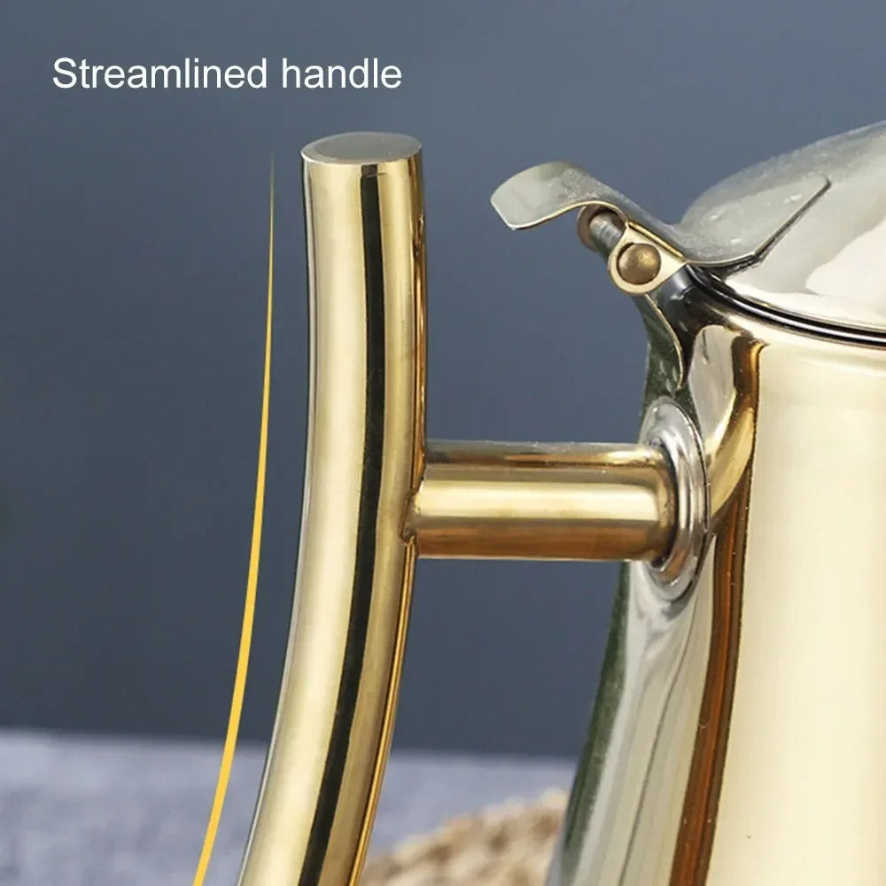 RVS Kettle - Ingebouwd Filter - Perfecte Thee en Koffie-Coffee & Tea-De Bazelaar