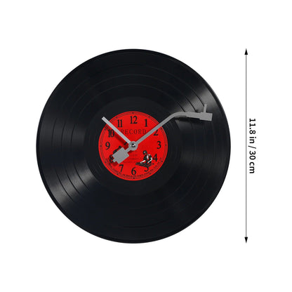 Vintage Vinyl Platen Wandklok - Uniek Decor - Tijdloos Design-Wall Clocks-De Bazelaar