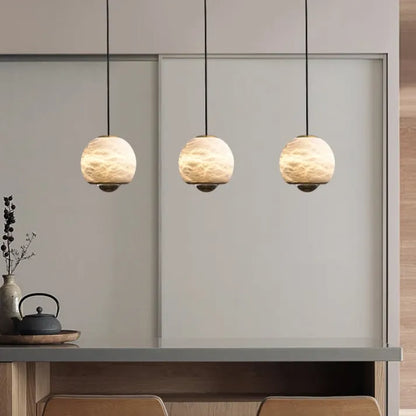 Luxe Marmeren Hanglamp met Albast-light decor-De Bazelaar