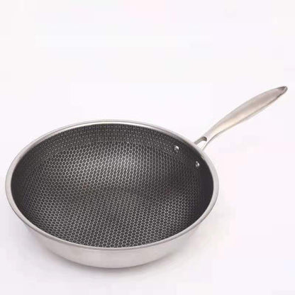 Anti-aanbak RVS Koekenpan - Duurzaam - Gezond Koken - Perfecte Warmteverdeling-Cookware-De Bazelaar