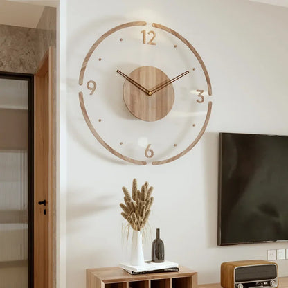 NordWood - Scandinavische Houten Wandklok - Tijdloos Design - Natuurlijke Materialen-Wall Clocks-De Bazelaar