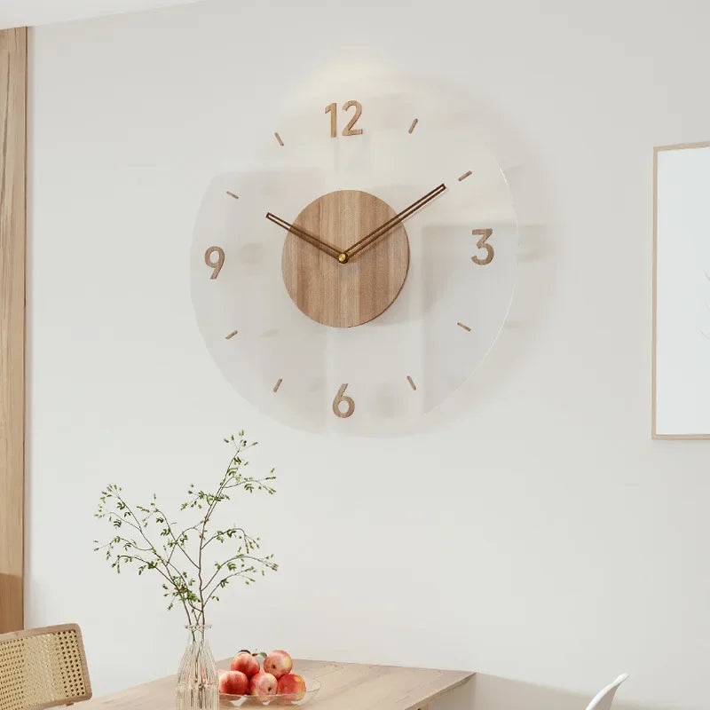 NordWood - Scandinavische Houten Wandklok - Tijdloos Design - Natuurlijke Materialen-Wall Clocks-De Bazelaar