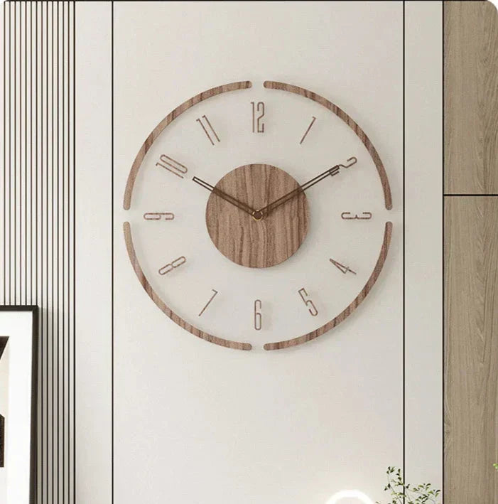 NordWood - Scandinavische Houten Wandklok - Tijdloos Design - Natuurlijke Materialen-Wall Clocks-De Bazelaar