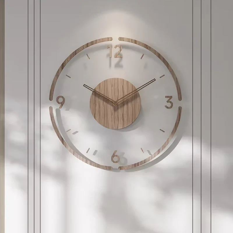 NordWood - Scandinavische Houten Wandklok - Tijdloos Design - Natuurlijke Materialen-Wall Clocks-De Bazelaar