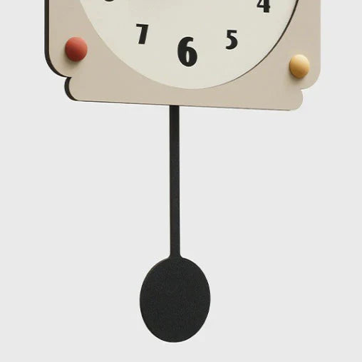 Naakt & Zwart - Stille Onregelmatige Schommel Wandklok - Modern Ontwerp-Wall Clocks-De Bazelaar