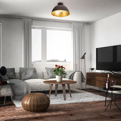 Retro Plafondlamp Goudblad - Elegant en Duurzaam-light decor-De Bazelaar