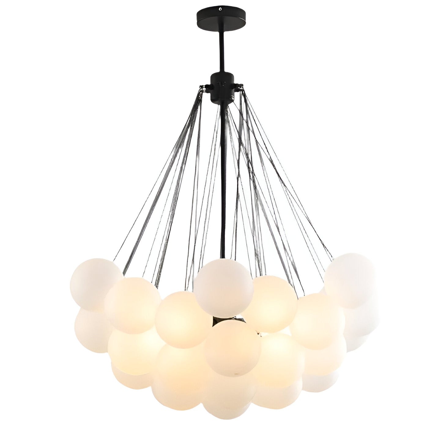 Scandinavische Hanglamp met Matte Glazen Bollen-light decor-De Bazelaar