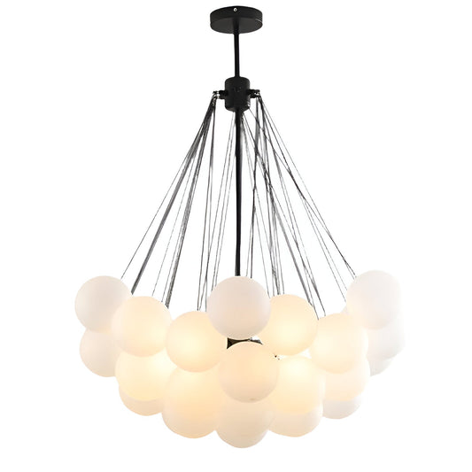 Scandinavische Hanglamp met Matte Glazen Bollen-light decor-De Bazelaar