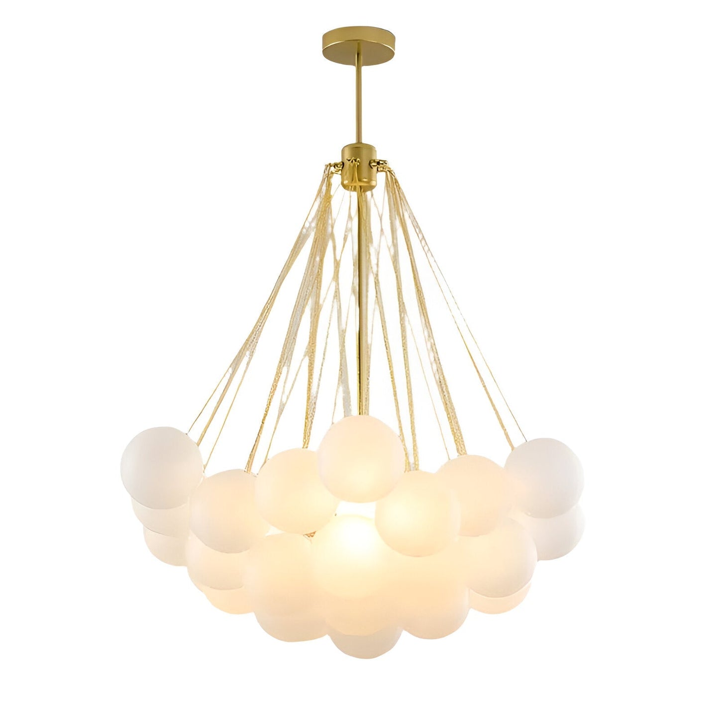 Scandinavische Hanglamp met Matte Glazen Bollen-light decor-De Bazelaar