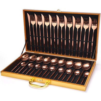 Premium Bestekset - 24-Delige RVS - Perfect voor Feestjes-Cutlery Sets-De Bazelaar