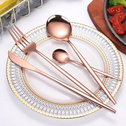 Premium Bestekset - 24-Delige RVS - Perfect voor Feestjes-Cutlery Sets-De Bazelaar