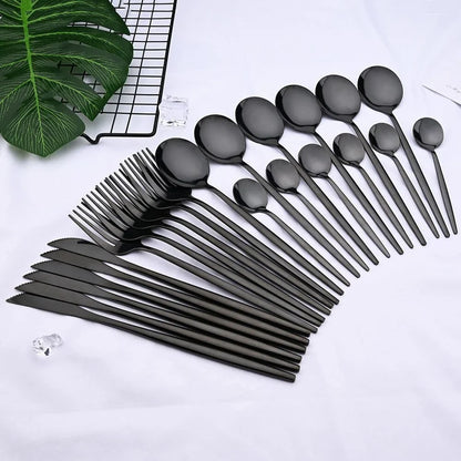 Premium Bestekset - 24-Delige RVS - Perfect voor Feestjes-Cutlery Sets-De Bazelaar