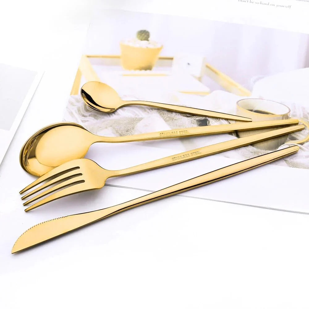 Premium Bestekset - 24-Delige RVS - Perfect voor Feestjes-Cutlery Sets-De Bazelaar