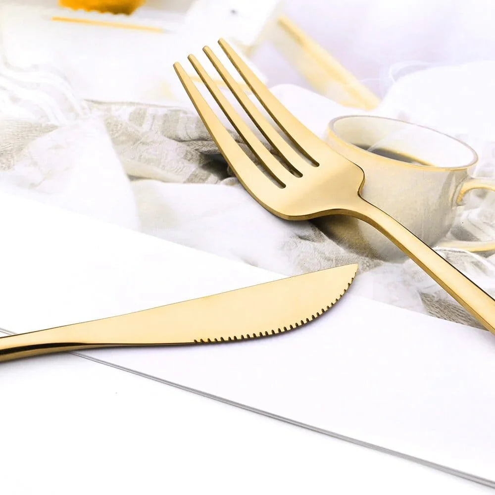 Premium Bestekset - 24-Delige RVS - Perfect voor Feestjes-Cutlery Sets-De Bazelaar