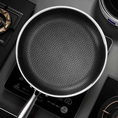 Premium Roestvrij Stalen Wok - Anti-aanbak voor Perfect Roerbakken-Cookware-De Bazelaar