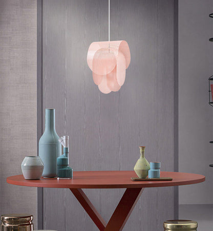 Geperforeerde metalen hanglamp in elegante rosé afwerking