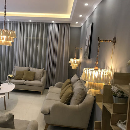 Boheemse Hanglamp met Stoffen Franje-light decor-De Bazelaar