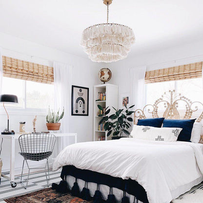 Boheemse Hanglamp met Stoffen Franje-light decor-De Bazelaar