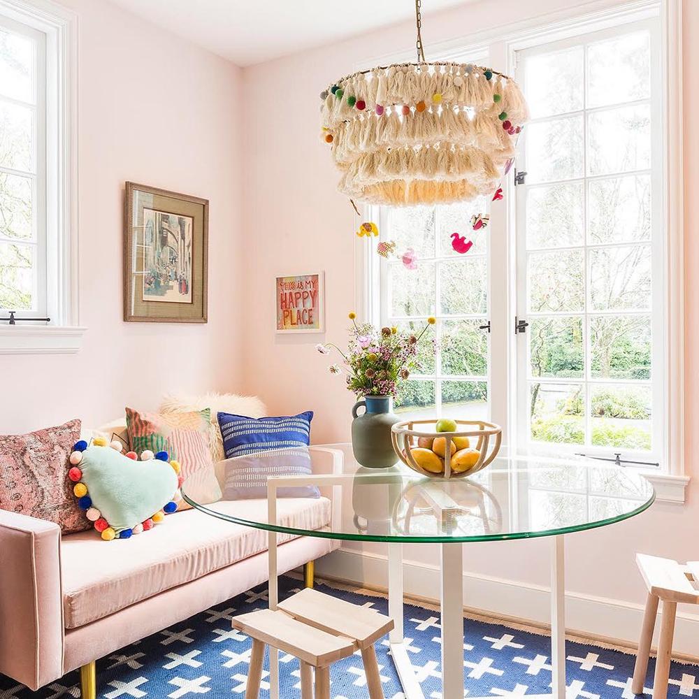 Boheemse Hanglamp met Stoffen Franje-light decor-De Bazelaar