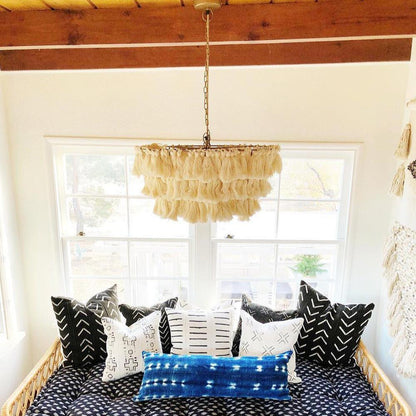 Boheemse Hanglamp met Stoffen Franje-light decor-De Bazelaar