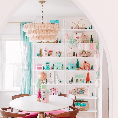 Boheemse Hanglamp met Stoffen Franje-light decor-De Bazelaar