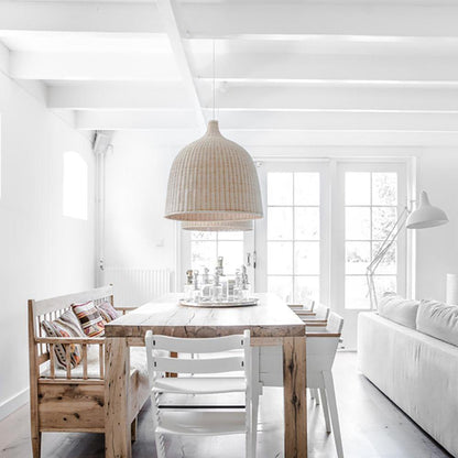 Noordse Rieten Hanglamp – Handgemaakt en Ecologisch-light decor-De Bazelaar