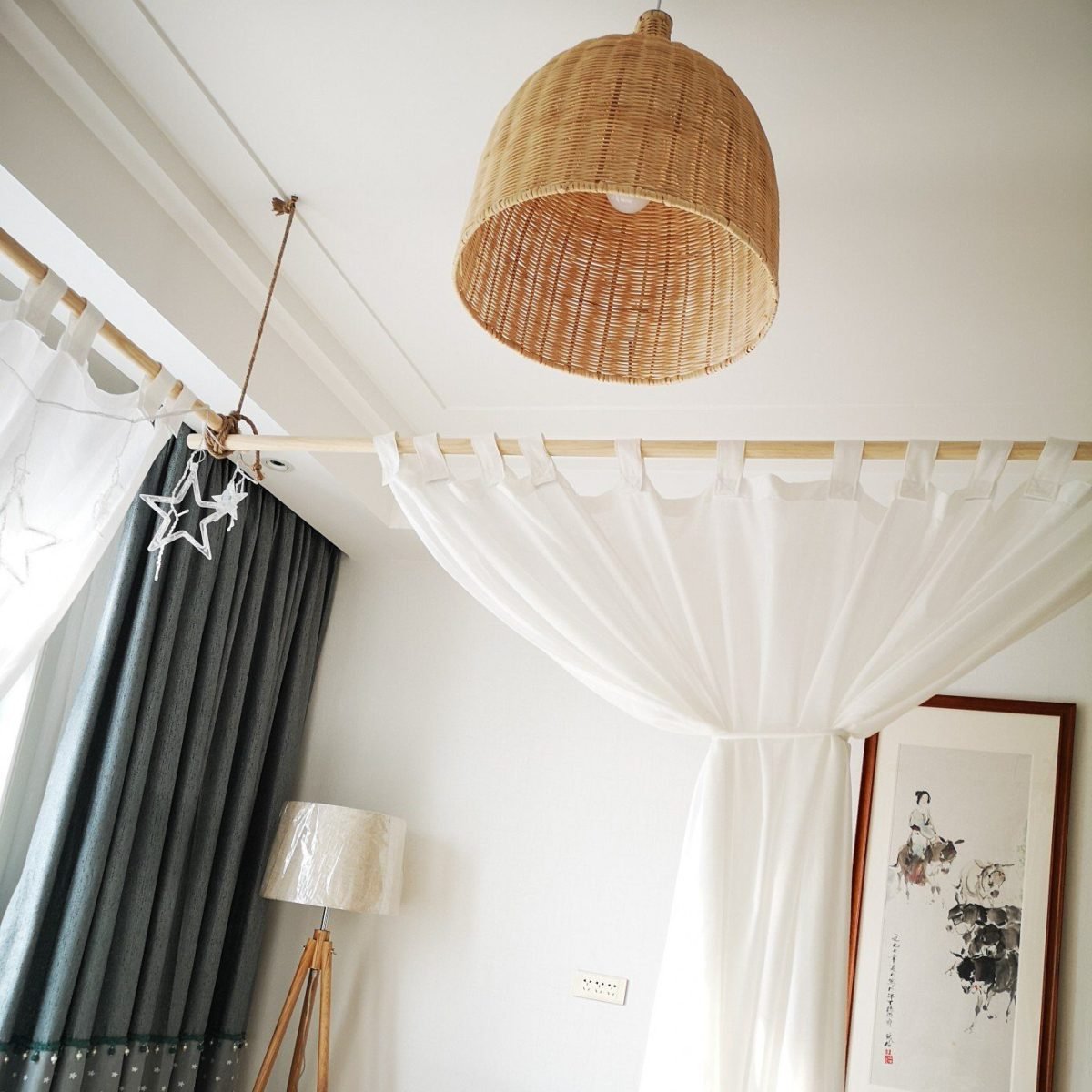 Noordse Rieten Hanglamp – Handgemaakt en Ecologisch-light decor-De Bazelaar