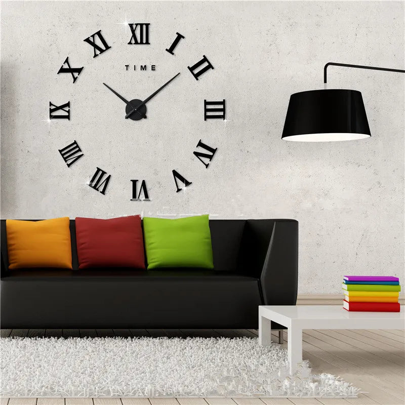 RomanTime - Unieke DIY Muurklok - Romeinse Cijfers - Stijlvol en Persoonlijk-Wall Clocks-De Bazelaar
