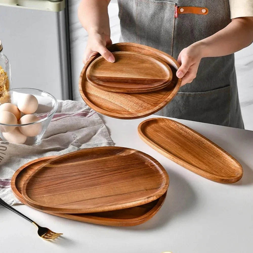 Koninklijke Acaciahouten Serveertray - Stijlvol - Duurzaam - Perfect voor Feesten-Cutting & Serving Boards-De Bazelaar