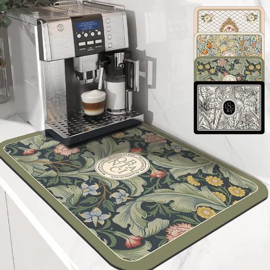 Wasbare Keuken Tegenmat - Absorberend Bloemontwerp voor Stijl en Functionaliteit-Tableware & Dining Accessories-De Bazelaar