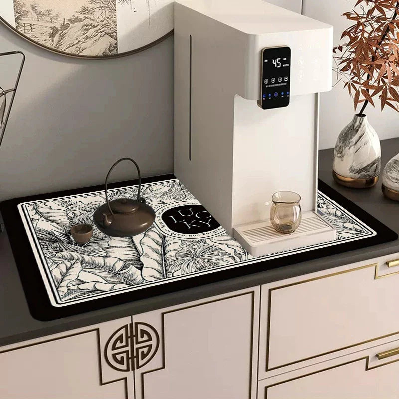 Wasbare Keuken Tegenmat - Absorberend Bloemontwerp voor Stijl en Functionaliteit-Tableware & Dining Accessories-De Bazelaar