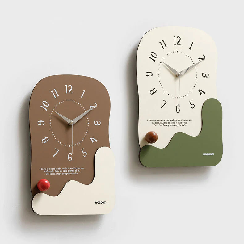 Stille Houten Bureau- en Wandklok - Modern Minimalistisch Design-Wall Clocks-De Bazelaar