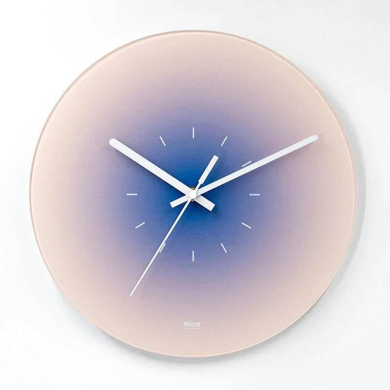SkyGlow - Luxe Glazen Wandklok - Unieke Lucht Inspiratie - Tijdloze Elegantie-Wall Clocks-De Bazelaar