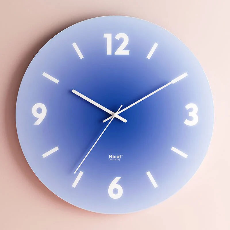 SkyGlow - Luxe Glazen Wandklok - Unieke Lucht Inspiratie - Tijdloze Elegantie-Wall Clocks-De Bazelaar