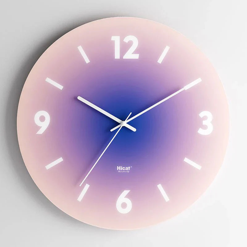 SkyGlow - Luxe Glazen Wandklok - Unieke Lucht Inspiratie - Tijdloze Elegantie-Wall Clocks-De Bazelaar