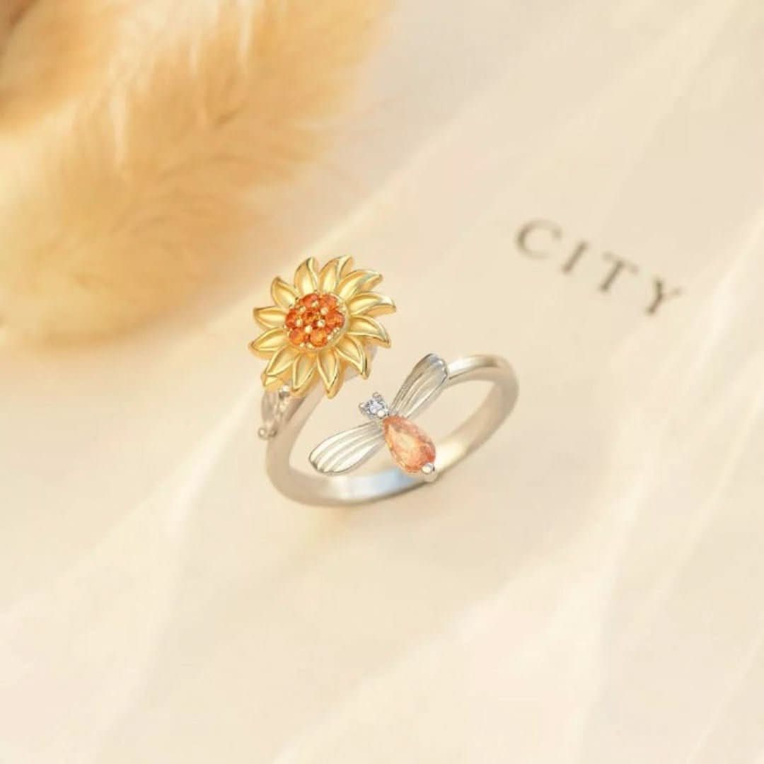 Sunflower Ring | Anti Stress Ring & Draaiend - #Sunflower Ring | Anti Stress Ring & DraaiendDe Bazelaar