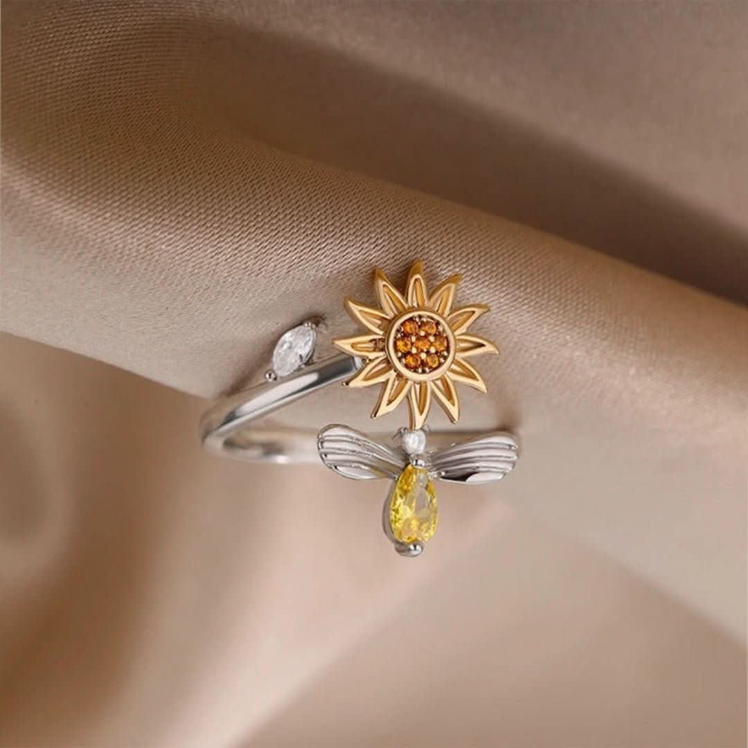 Sunflower Ring | Anti Stress Ring & Draaiend - #Sunflower Ring | Anti Stress Ring & DraaiendDe Bazelaar