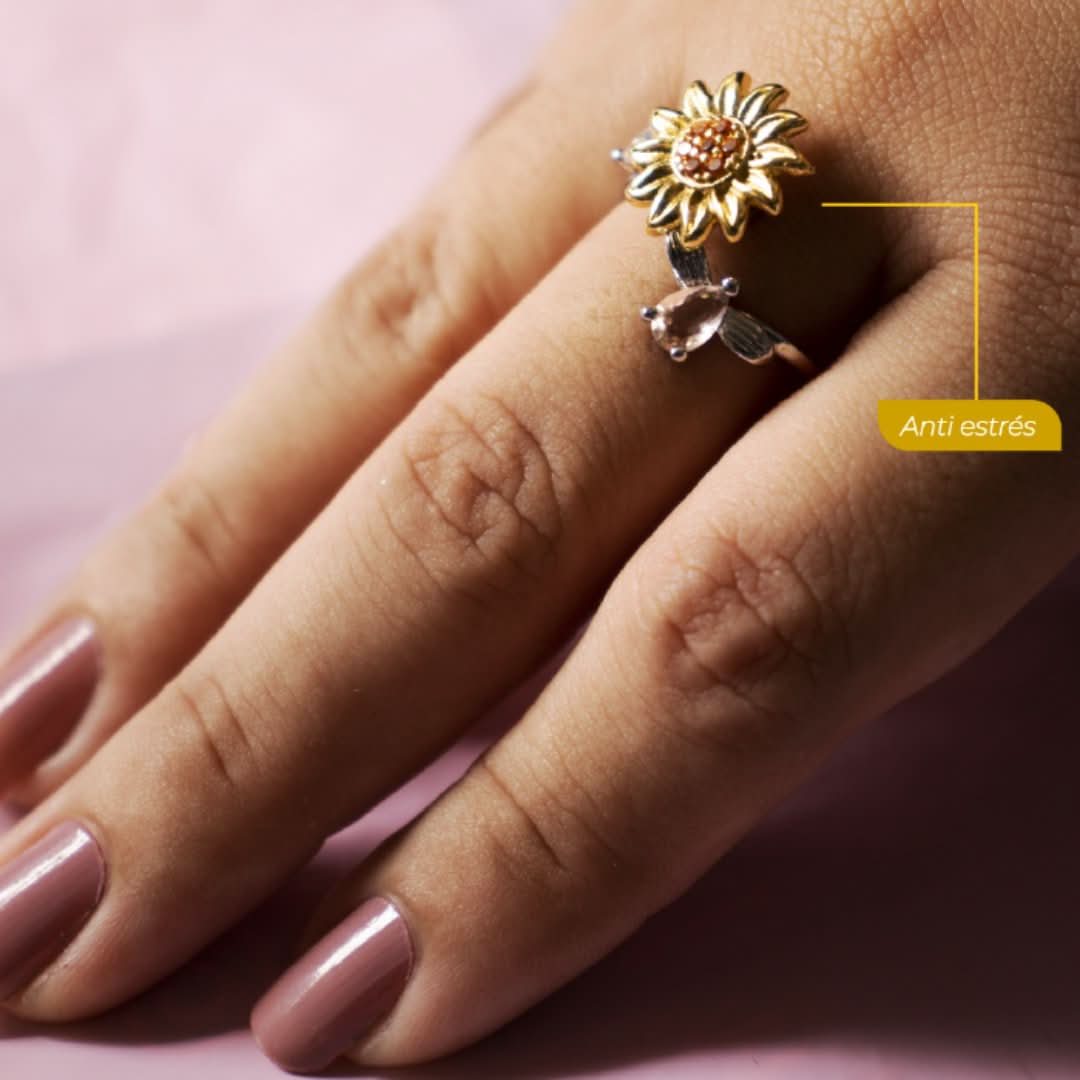 Sunflower Ring | Anti Stress Ring & Draaiend - #Sunflower Ring | Anti Stress Ring & DraaiendDe Bazelaar