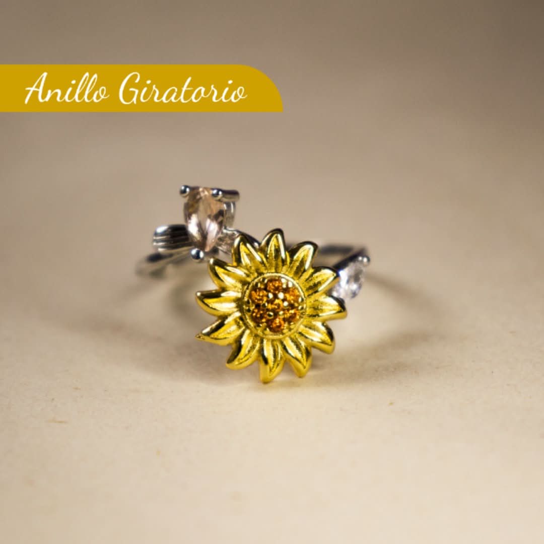 Sunflower Ring | Anti Stress Ring & Draaiend - #Sunflower Ring | Anti Stress Ring & DraaiendDe Bazelaar