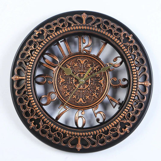 Antieke Elegant Wandklok - Tijdloze Stijl - Perfecte Decoratie-Wall Clocks-De Bazelaar