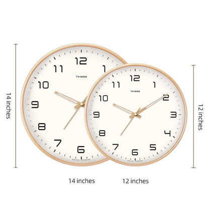 TimelessWood - Minimalistische Massief Houten Wandklok - Uniek Ontwerp-Wall Clocks-De Bazelaar