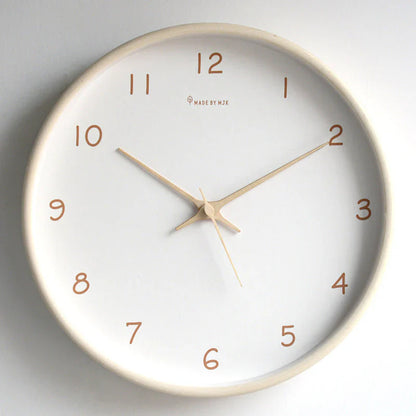 TimelessWood - Minimalistische Massief Houten Wandklok - Uniek Ontwerp-Wall Clocks-De Bazelaar