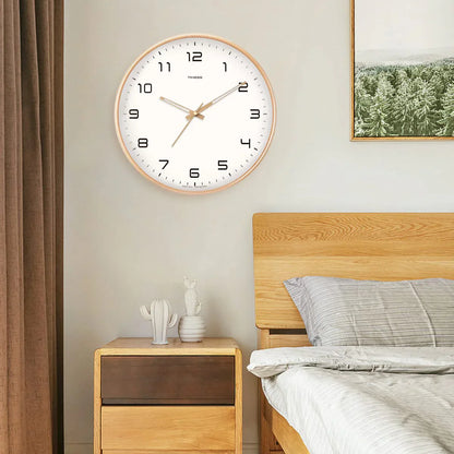 TimelessWood - Minimalistische Massief Houten Wandklok - Uniek Ontwerp-Wall Clocks-De Bazelaar