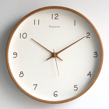 TimelessWood - Minimalistische Massief Houten Wandklok - Uniek Ontwerp-Wall Clocks-De Bazelaar