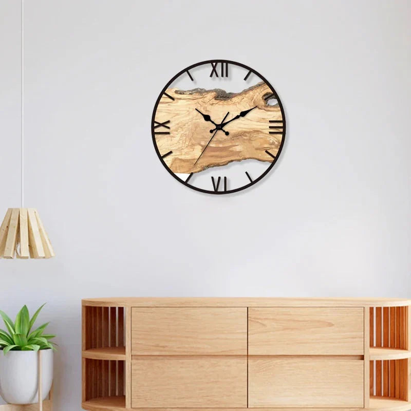 Transparante Wandklok - Houten Ontwerp - Stijlvol en Functioneel-Wall Clocks-De Bazelaar