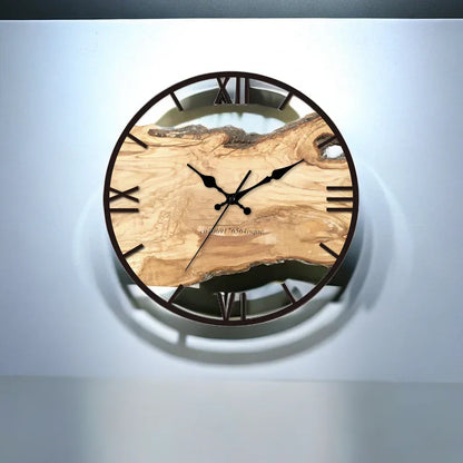 Transparante Wandklok - Houten Ontwerp - Stijlvol en Functioneel-Wall Clocks-De Bazelaar