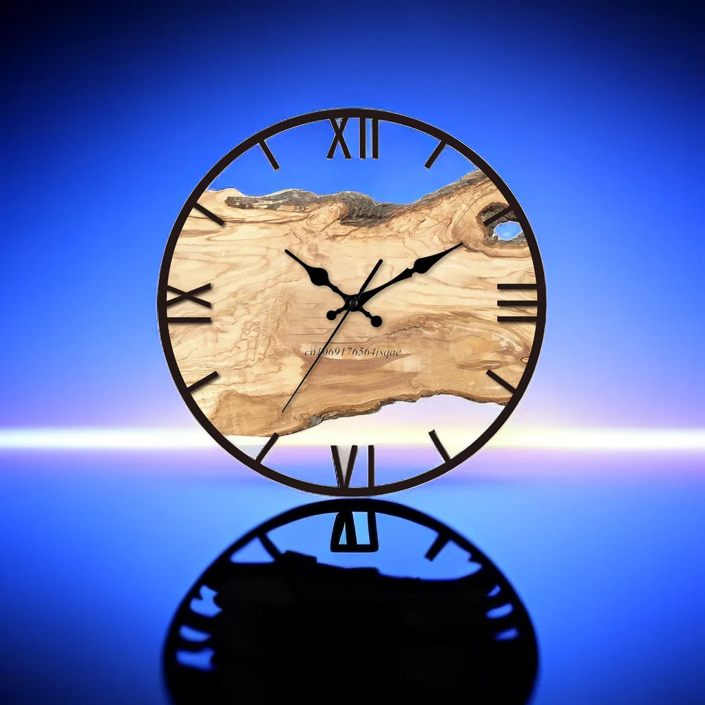 Transparante Wandklok - Houten Ontwerp - Stijlvol en Functioneel-Wall Clocks-De Bazelaar