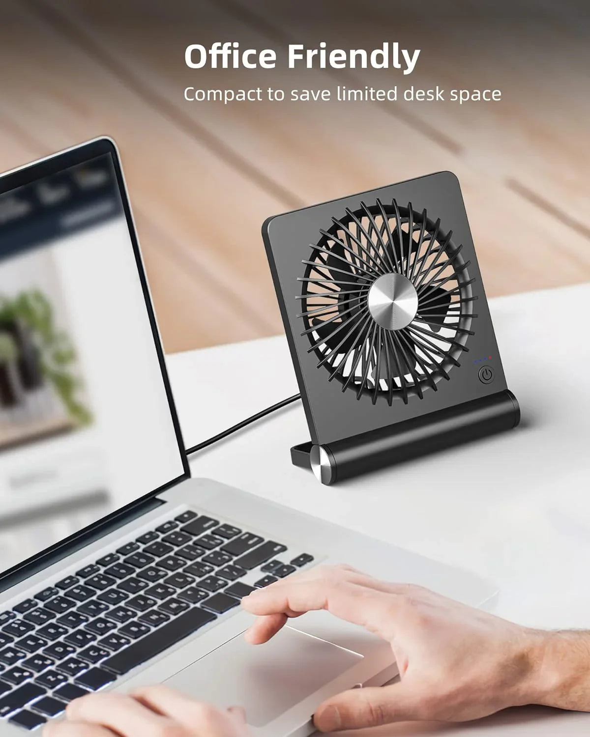 Ultra Stille USB Bureauventilator - Krachtig - Compact - Energiezuinig-Fans-De Bazelaar